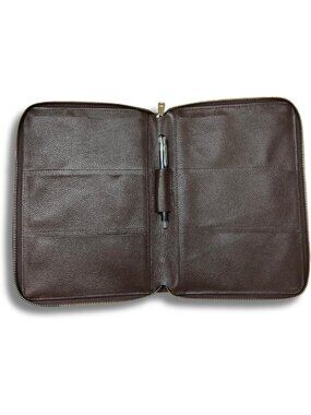 Full Grain Leather Checkbook Cover Organizer for 6 Checks - Stylish Gift for All